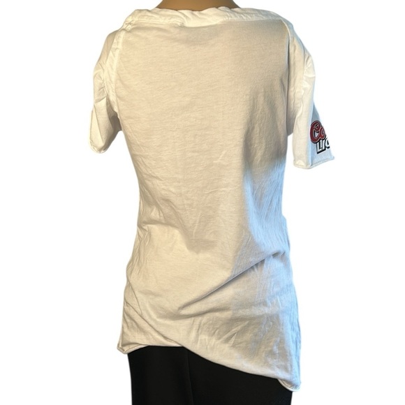 Women White fitted cotton t shirt,M/L scoop,logo,Coors  Light , coastal,festival - Picture 4 of 9